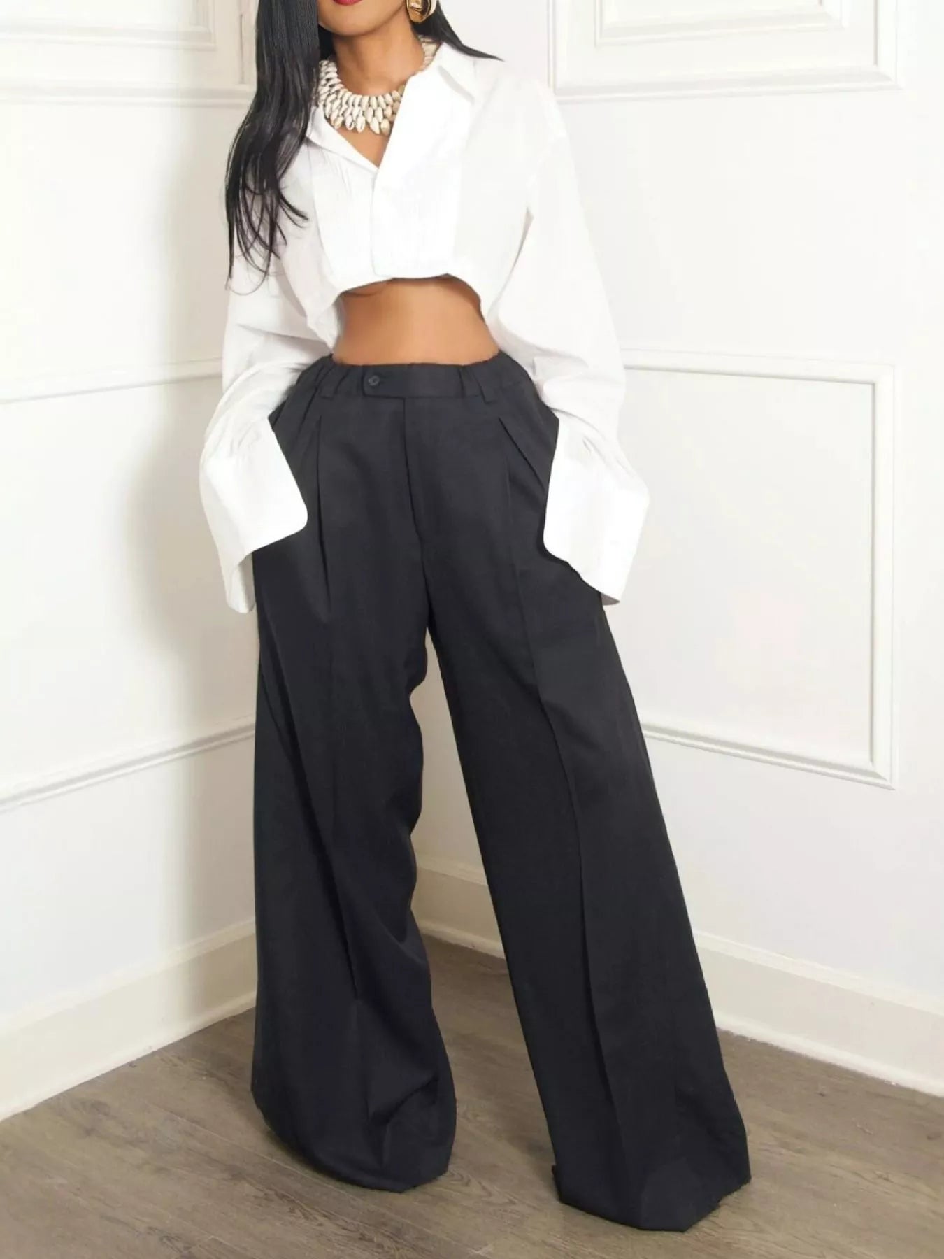 Just BE. Millenial Wide Leg Pleated Pants – Just Be 72