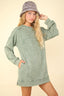 Just BE. VERY J Mineral Washed Sweatshirt Mini Dress