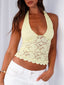 Just BE. Rissa Lace Backless Halter Neck Cami