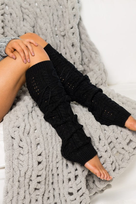 BE. Cable Knit Leg Warmer