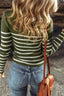 Just BE. SYN Moss Shade Striped Top