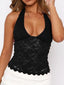 Just BE. Rissa Lace Backless Halter Neck Cami