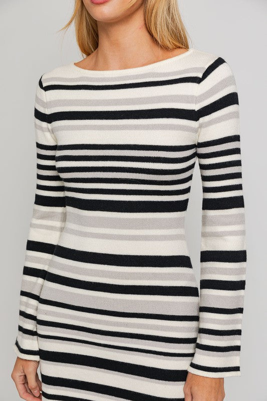 Just BE. LEIS Boat Neck Sweater Dress