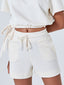 Just BE. Lu Drawstring Solid Color Shorts