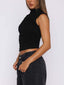 Just BE. Lovelet Ruched Mock Neck Tank