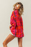 Just BE. BiBi Dolman Sleeve Plaid Shirt