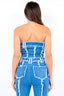 Just BE. American Bazi Frayed Edge Denim Corset Top