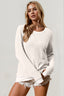 Just BE. Double Take Corded Rib Thumbhole  T-Shirt