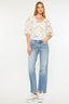 Just BE. Kady Mid Rise Frayed Hem Straight Jeans