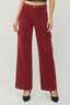 Just BE. RISEN Wide Leg Cargo Jeans - Wine