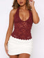 Just BE. Rissa Lace Backless Halter Neck Cami