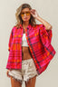 Just BE. BiBi Dolman Sleeve Plaid Shirt