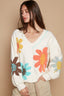 Just BE. Soft Serenity Flower Fringe Sweater