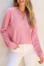 Just BE. SYN Pink Notched Sweater