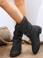 BE. Shoe Hyfe Double Buckle Block Heel Boots