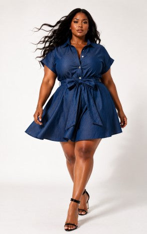 72! 5th Dark  Denim Mini Dress