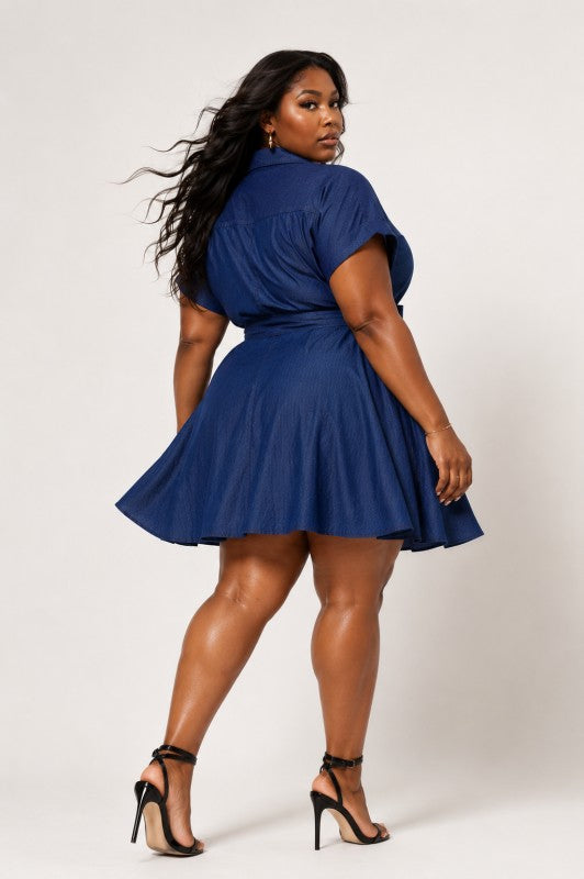 72! 5th Dark Denim Mini Dress – Just Be 72