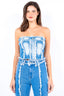 Just BE. American Bazi Frayed Edge Denim Corset Top