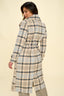 72! Coalition LA Double-Breasted Plaid Coat with Belt