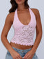 Just BE. Rissa Lace Backless Halter Neck Cami