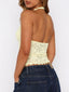 Just BE. Rissa Lace Backless Halter Neck Cami