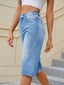 Just BE. Manny Long High Waist Denim Shorts