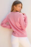 Just BE. SYN Pink Notched Sweater