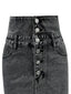 Just BE. YNH Raw Hem High Waist Denim Skirt