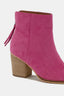 BE. Shoe BE.east Fashion Suede Point Toe Ankle Booties - Pink