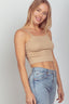 Just BE. VERY J Cable Knit Seamless Cropped Cami