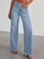 Just BE. 101 Raw Hem Wide Leg Jeans