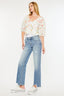 Just BE. Kady Mid Rise Frayed Hem Straight Jeans