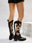 BE. Shoe HYFE Star Point Toe Block Heel Boots