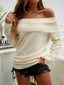 Just BE. Ayanna Off-Shoulder Long Sleeve Sweater