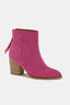 BE. Shoe BE.east Fashion Suede Point Toe Ankle Booties - Pink