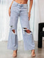 Just BE. 102 Distressed Wide Leg Jeans