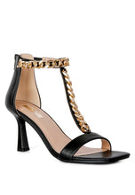 Load image into Gallery viewer, BE. SHOE Real Gem Mid Heel  T-strap Sandal
