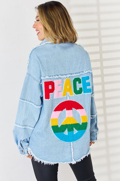 Just BE. PEACE  Denim Jacket