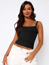 Load image into Gallery viewer, Just BE. Lace Trim Straight Neck Cami
