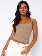 Load image into Gallery viewer, Just BE. Lace Trim Straight Neck Cami
