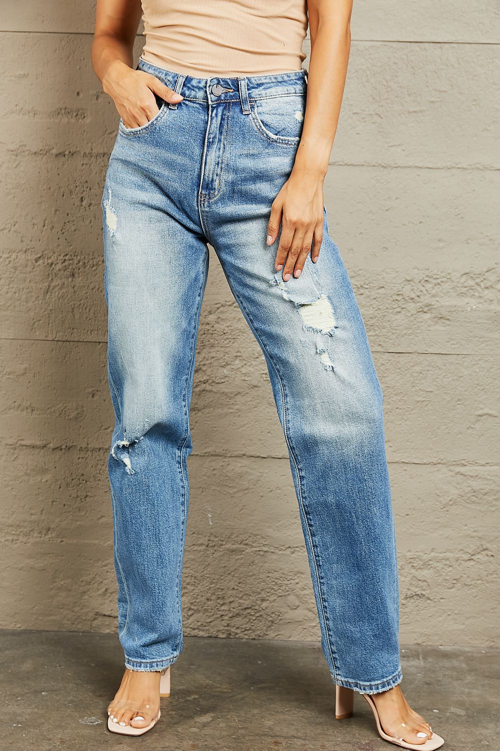 Just BE. BAEA High Waisted Straight Jeans